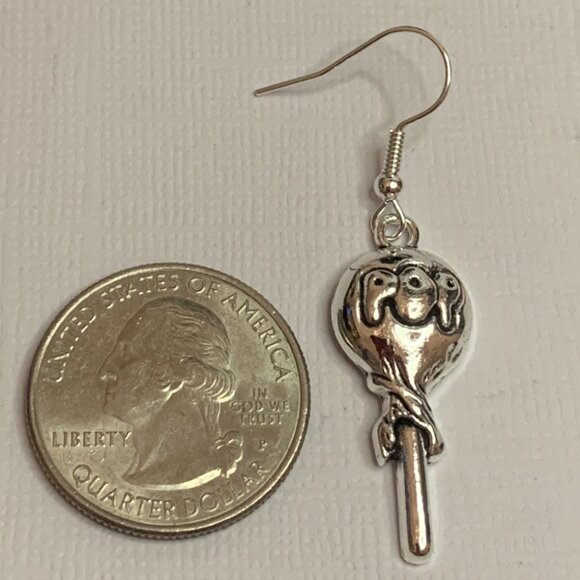 Tootsie Pop Earring, Candy Earring, Funny Food Earring, Gift Idea, Silly Earring - Picture 5 of 5